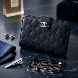 Navy Chanel Wallet - Good condition. Never used. Still in shipping box from sale